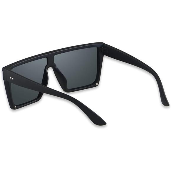 Square Oversized Sunglasses for Women Men Big Flat Top Fashion Shield Large - Picture 2 of 6